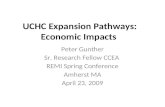 UCHC Expansion Pathways: Economic Impacts Peter Gunther Sr. Research Fellow CCEA REMI Spring Conference Amherst MA April 23, 2009.