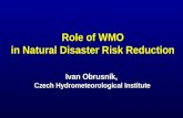 Role of WMO in Natural Disaster Risk Reduction Ivan Obrusník, Czech Hydrometeorological Institute Role of WMO in Natural Disaster Risk Reduction Ivan Obrusník,