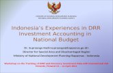 MINISTRY OF NATIONAL DEVELOPMENT PLANNING/ NATIONAL DEVELOPMENT PLANNING AGENCY Indonesias Experiences in DRR Investment Accounting in National Budget.