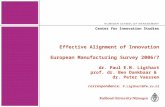 1 Effective Alignment of Innovation European Manufacturing Survey 2006/7 dr. Paul E.M. Ligthart prof. dr. Ben Dankbaar & dr. Peter Vaessen correspondence.