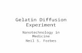 Gelatin Diffusion Experiment Nanotechnology in Medicine Neil S. Forbes.