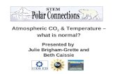 Atmospheric CO 2 & Temperature – what is normal? Presented by Julie Brigham-Grette and Julie Brigham-Grette and Beth Caissie Beth Caissie.