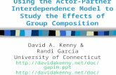 Using the Actor-Partner Interdependence Model to Study the Effects of Group Composition David A. Kenny & Randi Garcia University of Connecticut .