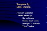 Template by: Mark Damon Jeopardy Game for Helen Keller by: Karen Gentry Sophia-Soak Creek Raleigh Co. Schools West Virginia.