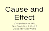 Cause and Effect Comprehension Skill First Grade Unit 1 Week 6 Created by Kristi Waltke.