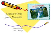Fourth Grade Unit 1 Week 5 Letters Home from Yosemite.