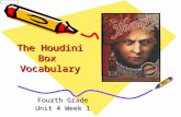 The Houdini Box Vocabulary Fourth Grade Unit 4 Week 1.