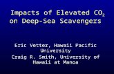 Impacts of Elevated CO 2 on Deep-Sea Scavengers Eric Vetter, Hawaii Pacific University Craig R. Smith, University of Hawaii at Manoa.