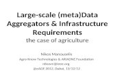 Large-scale (meta)Data Aggregators & Infrastructure Requirements the case of agriculture Nikos Manouselis Agro-Know Technologies & ARIADNE Foundation nikosm@ieee.org.