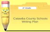 Catawba County Schools Writing Plan 4 th Grade. Components of Writing Plan NCSCOS Objectives Essential Questions Activities/Strategies Resources Assessment.