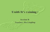 Unit6 Its raining ! Section B Teacher: Hu Lingling.