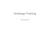 Ontology Training Examples. What does linked mean? Strategy serves retrieval, but not reasoning.