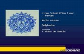 Liceo Scientifico Isaac Newton Maths coursePolyhedra Professor Tiziana De Santis.