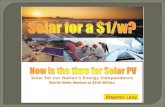 World-Wide Market at $100 Billion Solar for our Nations Energy Independence Stephen Levy.