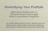 Diversifying Your Portfolio Making an Investment in National Direct Grant and State Commission Programs Laura Keith, Deputy Director of Govt. Relations-City.