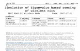 Doc.: IEEE 802.22-07/0357r0 Submission July 2007 Jay Unnikrishnan, QualcommSlide 1 Simulation of Eigenvalue based sensing of wireless mics IEEE P802.22.