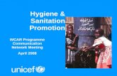 Hygiene & Sanitation Promotion WCAR Programme Communication Network Meeting April 2008.
