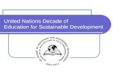 United Nations Decade of Education for Sustainable Development.