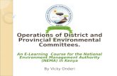 Operations of District and Provincial Environmental Committees. An E-Learning Course for the National Environment Management Authority (NEMA) in Kenya.
