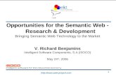Http:// 1 Opportunities for the Semantic Web - Research & Development Bringing Semantic Web Technology to the Market V. Richard Benjamins.