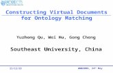 2014-2-10 Constructing Virtual Documents for Ontology Matching Yuzhong Qu, Wei Hu, Gong Cheng Southeast University, China , 24 th May.