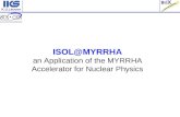 K.U.Leuven ISOL@MYRRHA an Application of the MYRRHA Accelerator for Nuclear Physics.