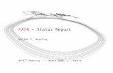 FAIR – Status Report Walter F. Henning NuPECC Meeting -- March 2005 -- Venice.