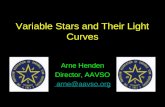Variable Stars and Their Light Curves Arne Henden Director, AAVSO arne@aavso.org.