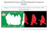 Afghanistan Peace and Reintegration Program (APRP) Religious and Cultural Affairs (RCA) Officers and Mullahs APRP Awareness Brief Unclassified (ANA RCA.