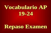 Vocabulario AP 19-24 Repaso Examen. aula classroom.