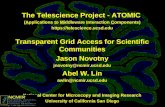 The Telescience Project - ATOMIC (Applications to Middleware Interaction Components)  Transparent Grid Access for Scientific.