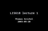 LIS618 lecture 1 Thomas Krichel 2003-09-20. Structure of talk Recap on Boolean Before online searching Working with DIALOG –Overview –Search command –Bluesheets.