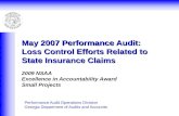 May 2007 Performance Audit: Loss Control Efforts Related to State Insurance Claims May 2007 Performance Audit: Loss Control Efforts Related to State Insurance.