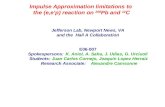 Impulse Approximation limitations to the (e,ep) reaction on 208 Pb and 12 C Jefferson Lab, Newport News, VA and the Hall A Collaboration E06-007 Spokespersons:K.