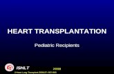 HEART TRANSPLANTATION Pediatric Recipients ISHLT 2008 J Heart Lung Transplant 2008;27: 937-983.