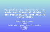 Priorities in addressing economic and financial shocks: Some Perspectives from Asia-Pacific LLDCs Syed Nuruzzaman Chief Countries with Special Needs Section.