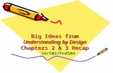 Big Ideas from Understanding by Design Chapters 2 & 3 Recap Sec502/Fnd504.