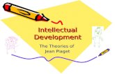 Intellectual Development The Theories of Jean Piaget.