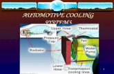 1 AUTOMOTIVE COOLING SYSTEMS. 2 Purpose of the Cooling system Control temperature of hot combustion. 4000 degree temps. could seriously damage engine.