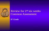 Review for 2 nd six weeks Common Assessment 6 th Grade.