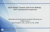 Financial Resource Mobilization The World Bank Debt Relief, Grants and Free Riding: IDAs proposed response Debt Relief, Grants and Free Riding: IDAs proposed.