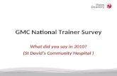 GMC National Trainer Survey What did you say in 2010? (St Davids Community Hospital )