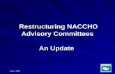 April 4, 2006 Restructuring NACCHO Advisory Committees An Update Restructuring NACCHO Advisory Committees An Update.