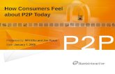 How Consumers Feel about P2P Today Presented by: Milt Ellis and Joe Porus Date: January 7, 2009.
