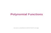 Polynomial Functions .