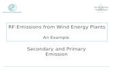 RF-Emissions from Wind Energy Plants An Example Secondary and Primary Emission.