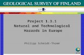 Project 1.3.1 Natural and Technological Hazards in Europe Philipp Schmidt-Thomé