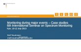 Www.bundesnetzagentur.de Monitoring during major events – Case studies Ralf Trautmann (ralf.trautmann@bnetza.de) 6th International Seminar on Spectrum.