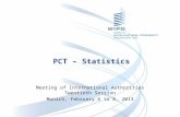 PCT – Statistics Meeting of International Authorities Twentieth Session Munich, February 6 to 8, 2013.