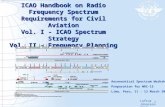 ICAO Handbook on Radio Frequency Spectrum Requirements for Civil Aviation Vol. I - ICAO Spectrum Strategy Vol. II - Frequency Planning Loftur Jónasson.